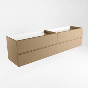 Mondiaz VICA wastafelonderkast - 200x45x50cm - 4 lades - uitsparing links en rechts - softclose - Oro M73177Oro