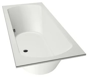 Xenz Lagoon Duobad - 180x80x53 - afvoer Midden - acryl - wit mat 6928-03