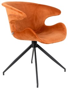 Zuiver Mia Eetkamerstoel Velvet Oranje