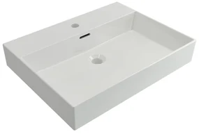 Plieger Kansas wastafel zonder kraangat met overloop 60x46.6cm glans wit