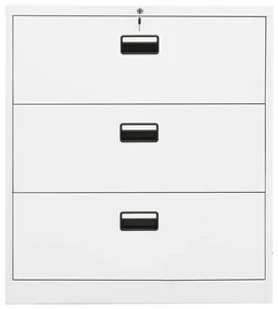 vidaXL Archiefkast 90x46x103 cm staal wit