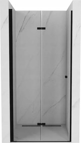 Mexen Lima vouwdeuren 110 cm, transparant, zwart - 856-110-000-70-00