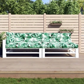 vidaXL Bankkussens pallet 5 st bladpatroon