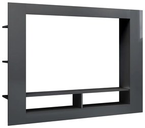 vidaXL Tv-meubel 152x22x113 cm bewerkt hout hoogglans grijs