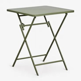 Tamarit Opvouwbare Vierkante Tuintafel 60x60 Cm Van Staal Groen – Intens Olijf - Sklum