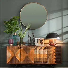 Kare Design Curve Ronde Messing Spiegel 100 Cm - 100x100cm