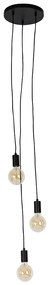 Industriële hanglamp zwart 3-lichts - Facil