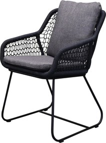 Showroommodel 8 x Savona dining tuinstoel rope antraciet