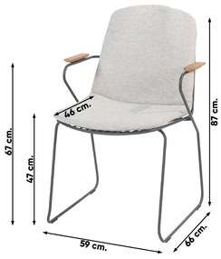 4 Seasons Veneto/Locarno ronde tuinset - Ø130 cm. - stapelbaar