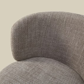 Walnoot Eetkamerstoel Met Ronde Rug Beige