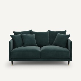 Compacte, rechte 3-bank van fluweel, LAZARE