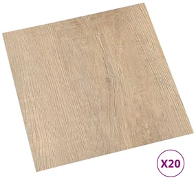 vidaXL Vloerplanken 20 st zelfklevend 1,86 m² PVC bruin