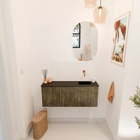 Mondiaz Joya 100cm toiletmeubel dusk met wastafel faye rechts zonder kraangat urban