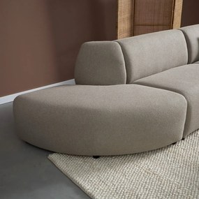 Rechte Bank Met Rond Element Links Taupe
