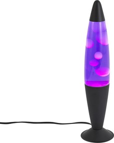 Lavalamp paars met witte wax incl. LED - Molten Lava