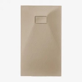 Soho Rechthoekige, Antislip, Extra Vlakke Smc-hars Douchebak 140 X 80 Cm & Licht Zandbruin - Sklum