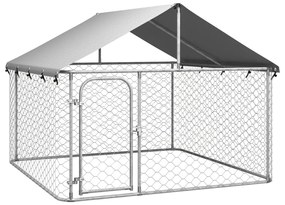 vidaXL Hondenkennel voor buiten met dak 200x200x150 cm