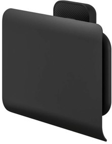 Tiger Carv toiletrolhouder met klep 14,2x4,1x12,3cm zwart