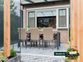 Dining tuinstoel | Manifesto Villongo | Wicker (vlechtwerk) | Taupe | Stapelbaar | Kees Smit Tuinmeubelen