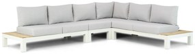 Loungeset 6 personen Aluminium/teak Wit Lifestyle Garden Furniture Ravalla