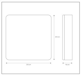 Lucide Ceres vierkante plafondlamp 21.5cm 30W wit