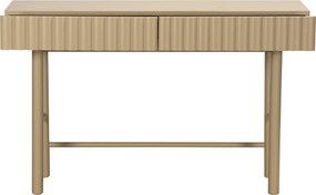 Sidetable Met Grote Ribbels Zandkleur - 120 X 35cm.
