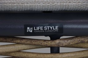 Lifestyle Garden Furniture Nice Ligbed Verstelbaar Aluminium/wicker Grijs