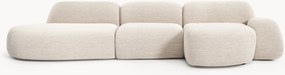 Modulaire bouclé hoekbank Wolke (4-zits) met chaise longue