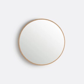 Ronde spiegel in eikenfineerØ60 cm, Iodus