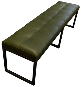 Eetkamerbank - Atlanta - leer Colorado groen 08 - 160 cm