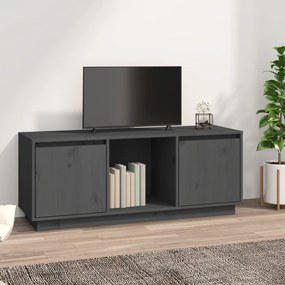 vidaXL Tv-meubel 110,5x35x44 cm massief grenenhout grijs