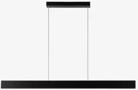 Led Lineaire Hanglamp 120 Cm Van Aluminium Astley Zwart - Sklum