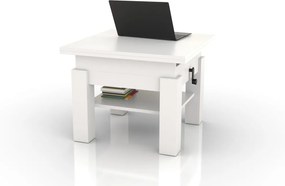CLEO witte, uitschuifbare salontafel