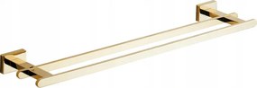 Mexen Arno dubbele handdoekhouder, goud - 7020725-50