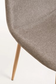 Set 4 Teok Stoffen Stoelen