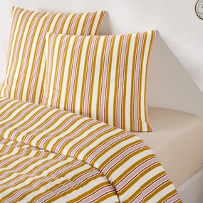 Beddengoedset 30% gerecycled katoen, vierkant kussensloop, DAIRIS