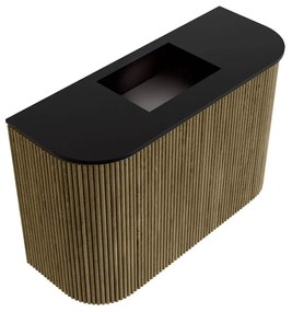 Mondiaz Joya 65cm toiletmeubel ronding links/rechts dusk met wastafel faye midden zonder kraangat urban