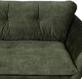 Hoekbank - Kuddar - links - velours Adore Hunter groen 156