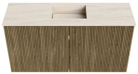 Mondiaz Joya DLux 80cm toiletmeubel dusk met wastafel faye midden zonder kraangat meli