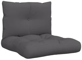 vidaXL Bankkussens pallet 2 st stof antraciet