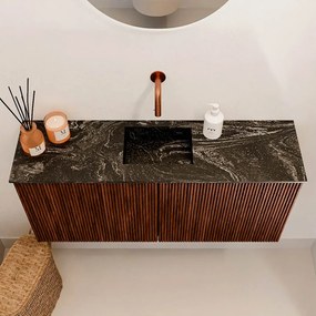 Mondiaz Joya DLux 90cm toiletmeubel ruby met wastafel faye midden zonder kraangat lava