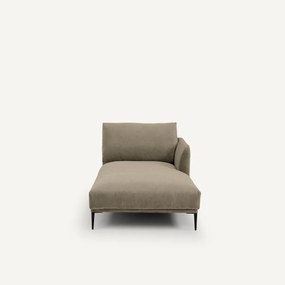 Longchair, in stonewashed fluweel, Oscar, ontwerp Emmanuel Gallina