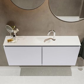 Mondiaz Ture 120cm toiletmeubel cale met wastafel talc midden 1 kraangat