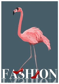 Ilustratie Fashion Flamingo, ByKammille