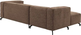 Goossens Bank Calvin bruin, micro leer, 2,5-zits, modern design
