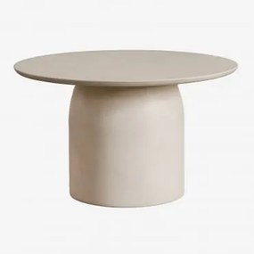 Ronde Tuintafel Ø75 Cm Van Cement Layana Tapioca Beige - Sklum