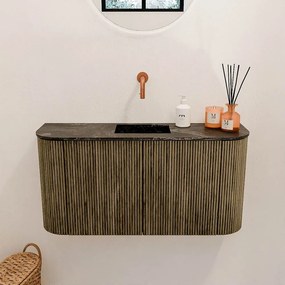 Mondiaz Joya DLux 85cm toiletmeubel ronding links/rechts dusk met wastafel faye midden zonder kraangat lava
