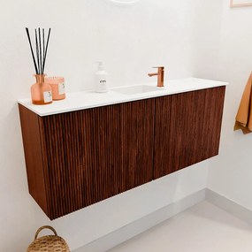 Mondiaz Joya 100cm toiletmeubel ruby met wastafel faye midden 1 kraangat talc