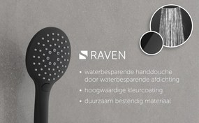 Schutte Raven handdoucheset 3 standen zwart mat