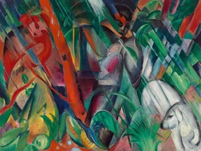 Kunstreproductie In the Rain, Franz Marc